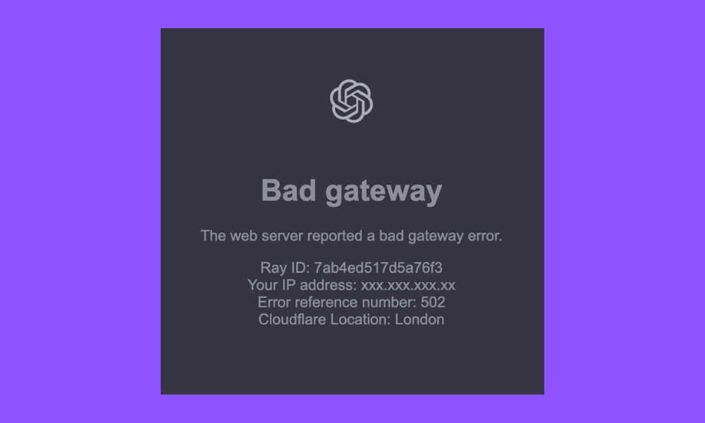 Troubleshooting Chat GPT Bad Gateway Error